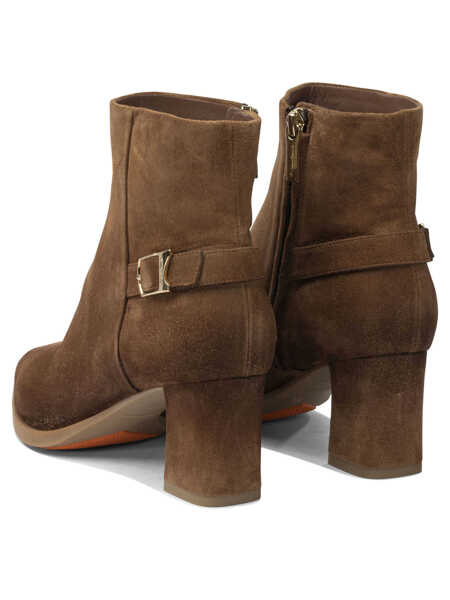 Botine Santoni Suede ankle boots 65mm Brown Femei (BM 19082067) 4