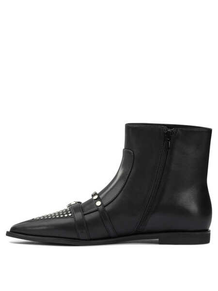 Botine Pinko Leather zippered ankle boots Black Femei (BM 19082076) 3