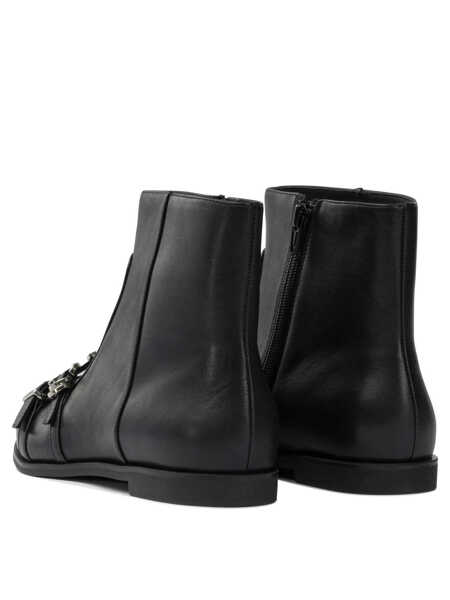Botine Pinko Leather zippered ankle boots Black Femei (BM 19082076) 4