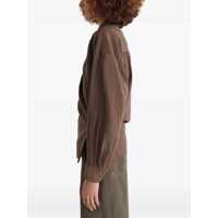 Camasi office Dama - Camasi office LEMAIRE Asymmetrical silk shirt Brown Femei (BM 19082085) - B-mall.ro