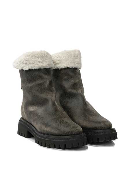 Botine HALMANERA Leather zippered ankle boots Brown Femei (BM 19082091) 2