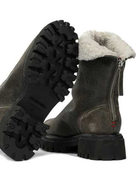 Botine HALMANERA Leather zippered ankle boots Brown Femei (BM 19082091) 3