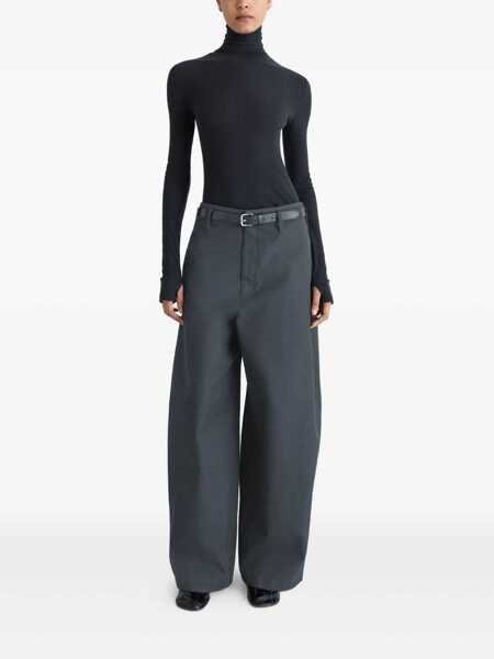 Pulovere casual LEMAIRE Ribbed turtleneck Black Femei (BM 19082157) 2