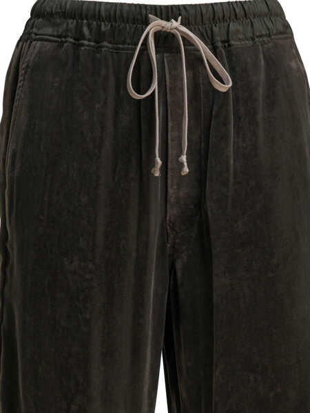 Pantaloni casual Rick Owens Velvet wide-leg pants Green Femei (BM 19082169) 3