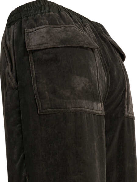 Pantaloni casual Rick Owens Velvet wide-leg pants Green Femei (BM 19082169) 4