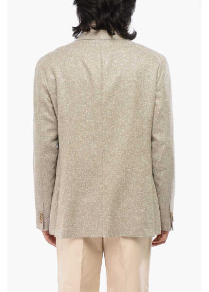 Sacouri CORNELIANI Cc Collection Virgin Wool Blend Blazer Beige Barbati (BM 19082185) 2