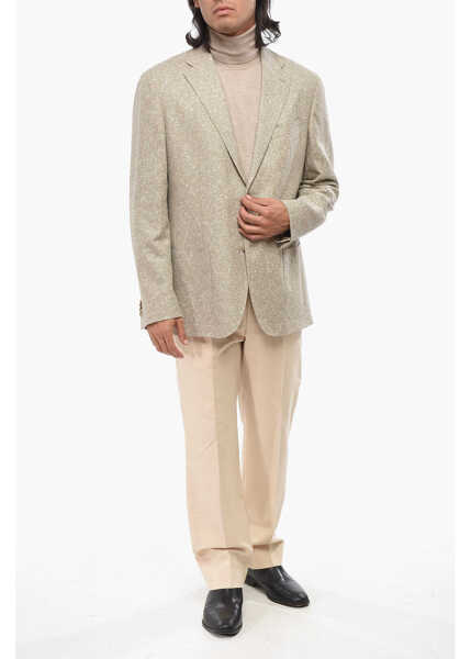 Sacouri CORNELIANI Cc Collection Virgin Wool Blend Blazer Beige Barbati (BM 19082185) 4