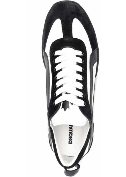Sneakers DSQUARED2 Legend Two-Tone Calf And Suede Sneakers Black & White Barbati (BM 19082236) 4