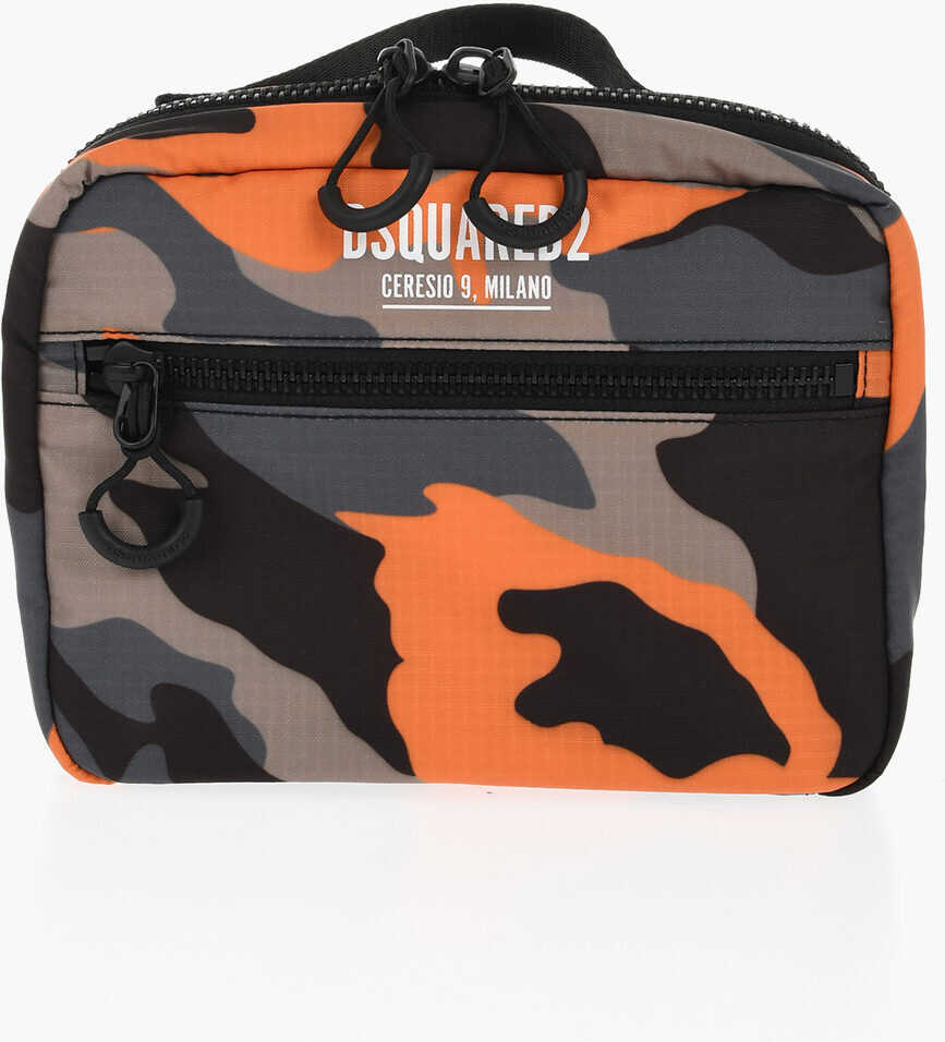 Genti de mana DSQUARED2 Camouflage Motif Ripstop Fabric Organizer Bag Multicolor Barbati (BM 19082239) 1