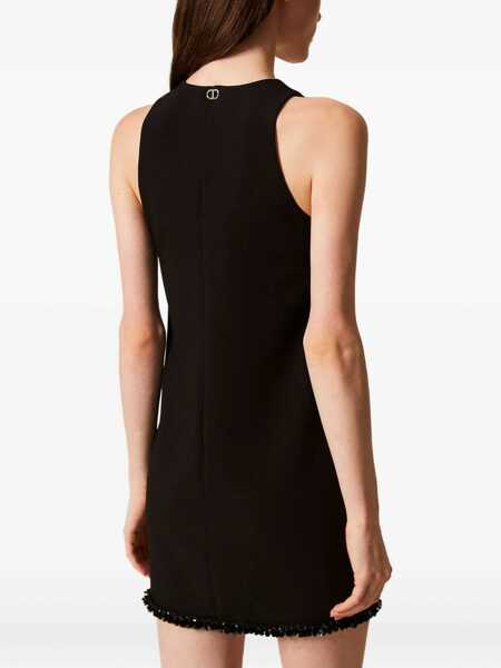 Rochii TWINSET Twinset Short Black Sleeveless Dress Black Femei (BM 19083141) 4