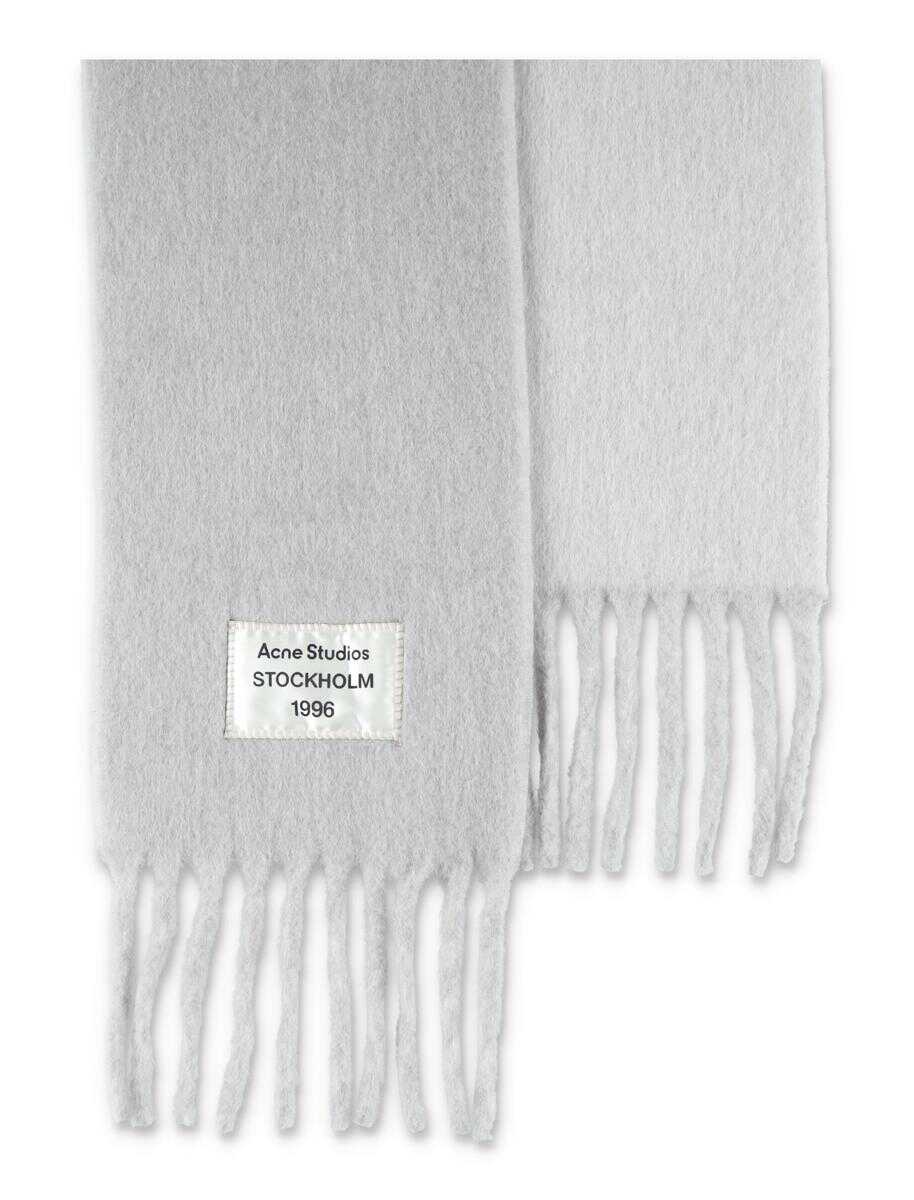 Esarfe Acne Studios Acne Studios Wool Scarf With Fringes GREY Barbati (BM 19083243) 3