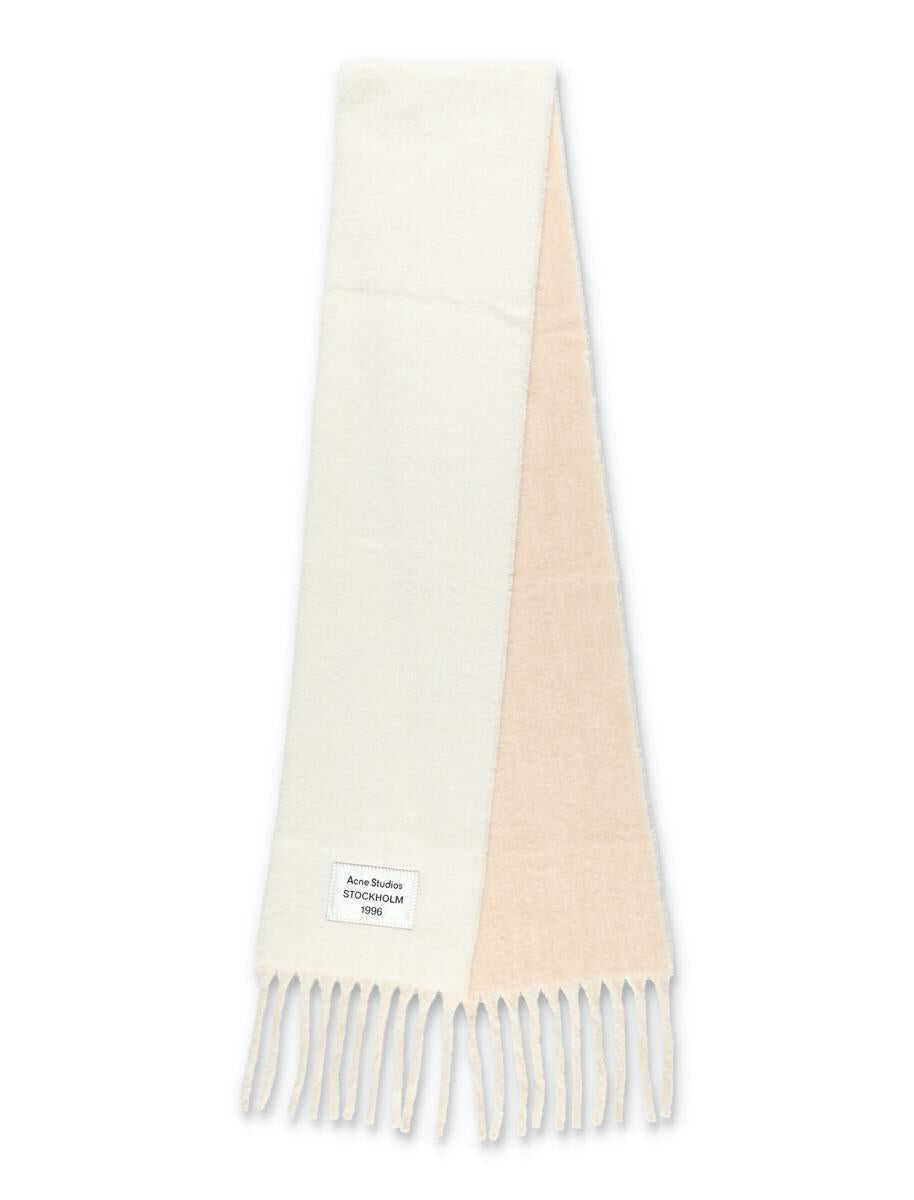 Esarfe Acne Studios Acne Studios Wool Scarf With Fringes WHITE Barbati (BM 19083246) 2