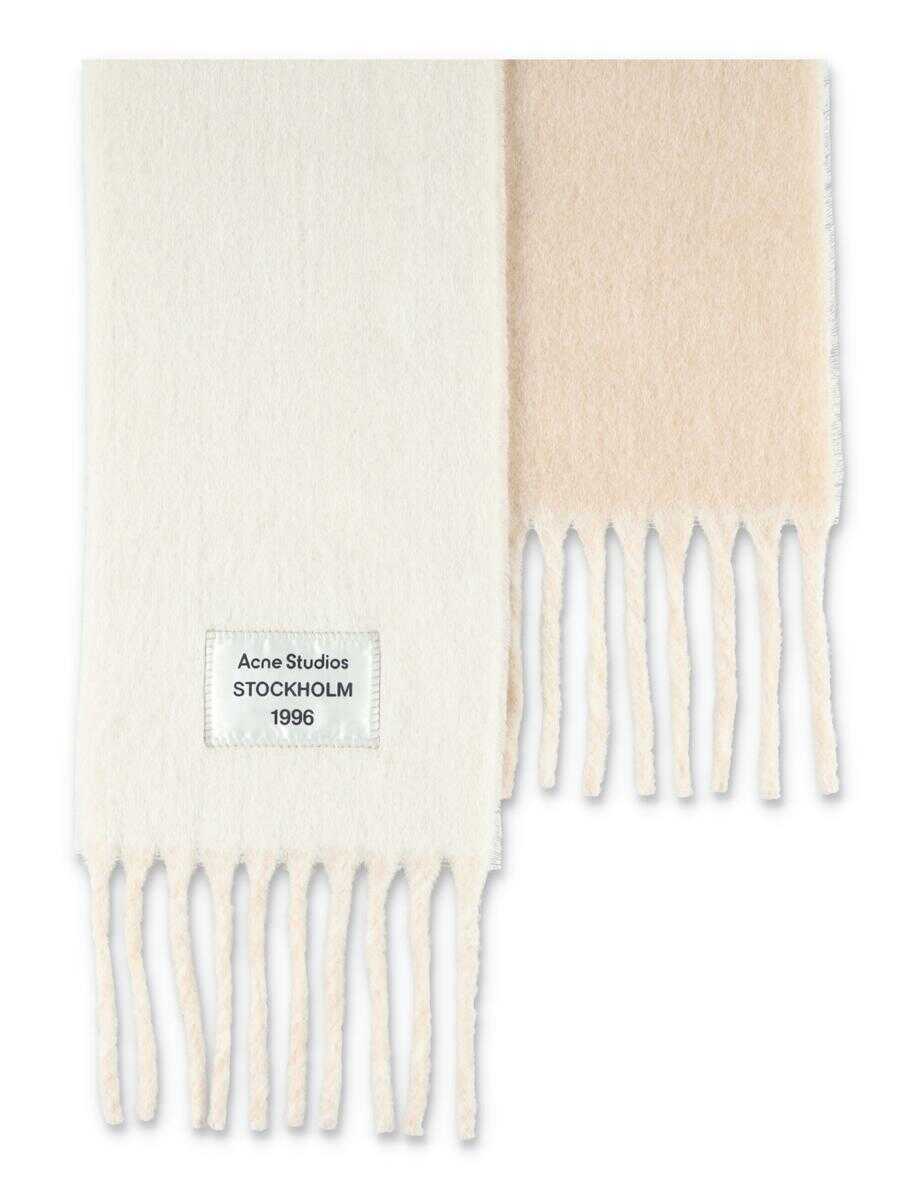 Esarfe Acne Studios Acne Studios Wool Scarf With Fringes WHITE Barbati (BM 19083246) 3