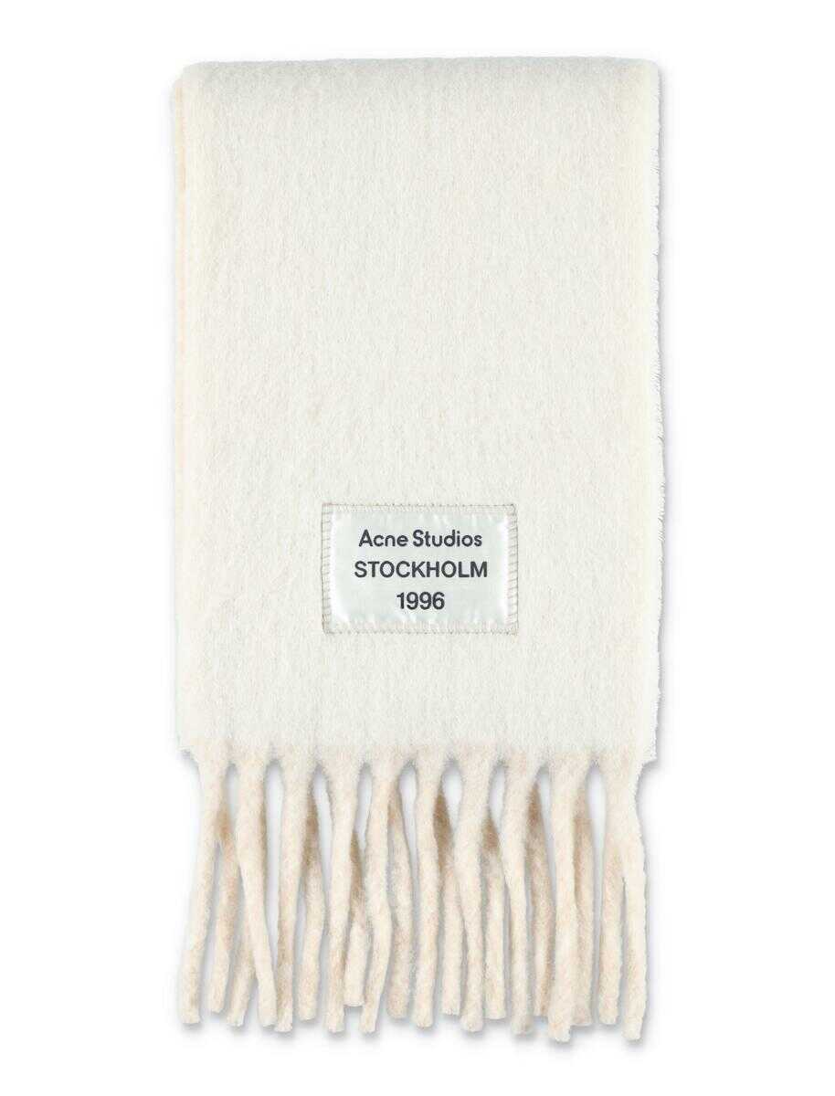 Esarfe Acne Studios Acne Studios Wool Scarf With Fringes WHITE Barbati (BM 19083246) 1