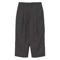 Pantaloni casual Yerse Crush Trousers In Grey With Pinstripe Pattern Femei