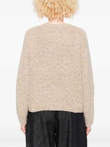 Pulovere Yerse Yerse Crew Neck Sweater With Cable Knit Pattern Beige Femei (BM 19083483) 4