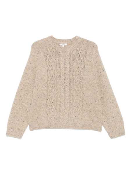 Pulovere Yerse Yerse Crew Neck Sweater With Cable Knit Pattern Beige Femei (BM 19083483) 1