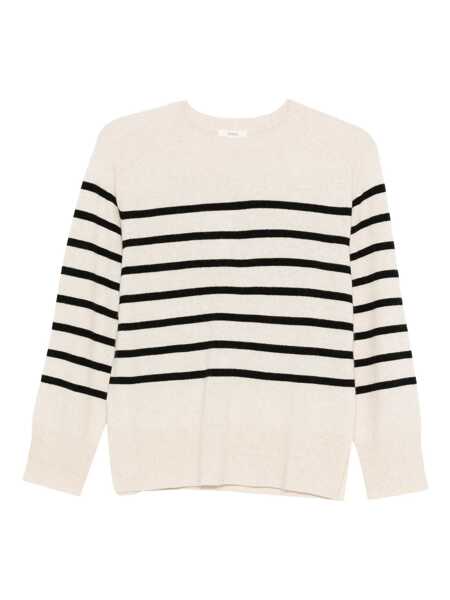 Pulovere Yerse Yerse Striped Crew Neck Sweater ECRU E NERO Femei (BM 19083486) 1