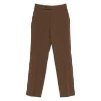 Pantaloni casual Yerse Saigon Pants In Brown Wool Blend Femei