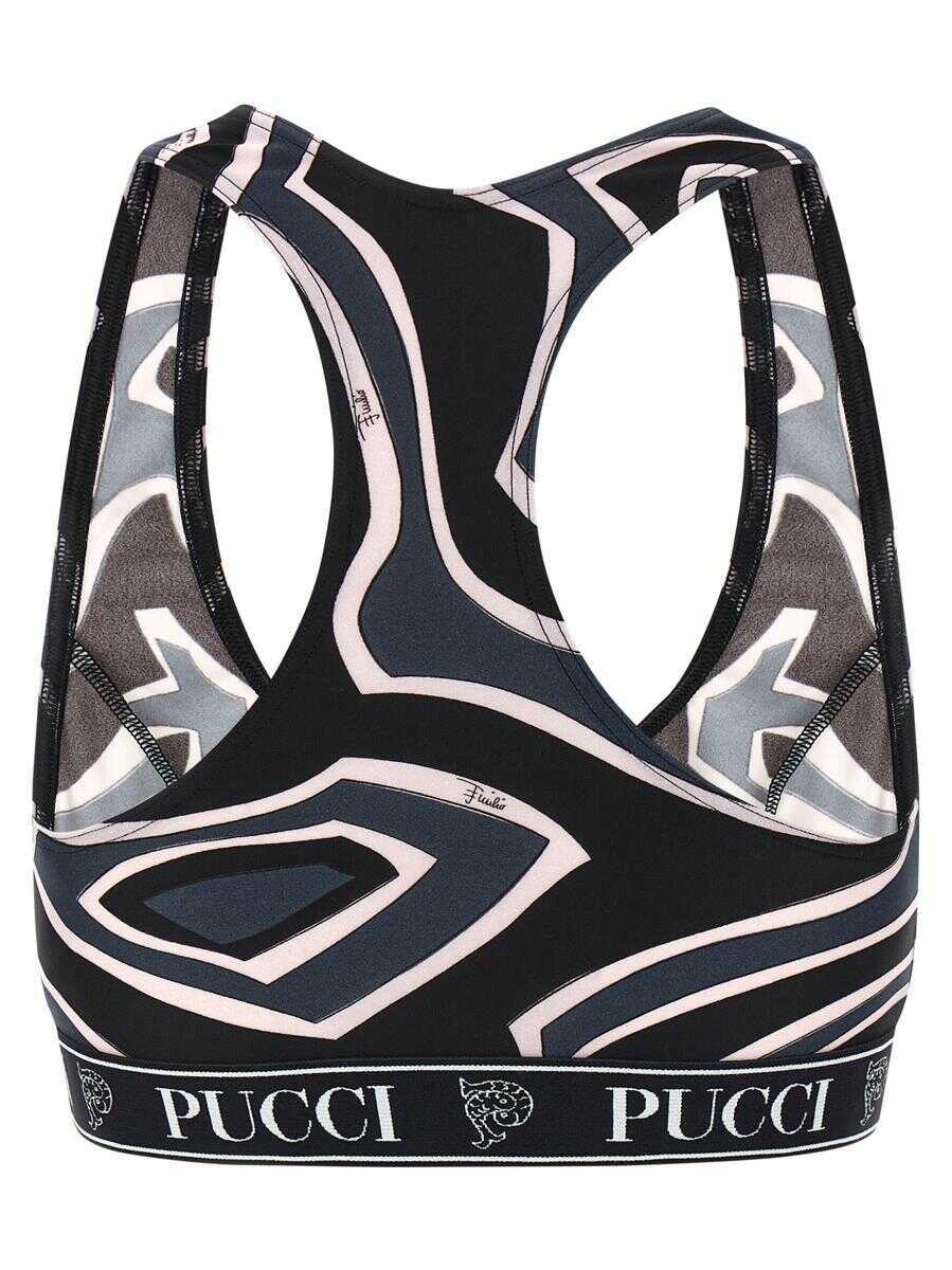 Topuri PUCCI Pucci Labirinto Sports Top Black Femei (BM 19083660) 2