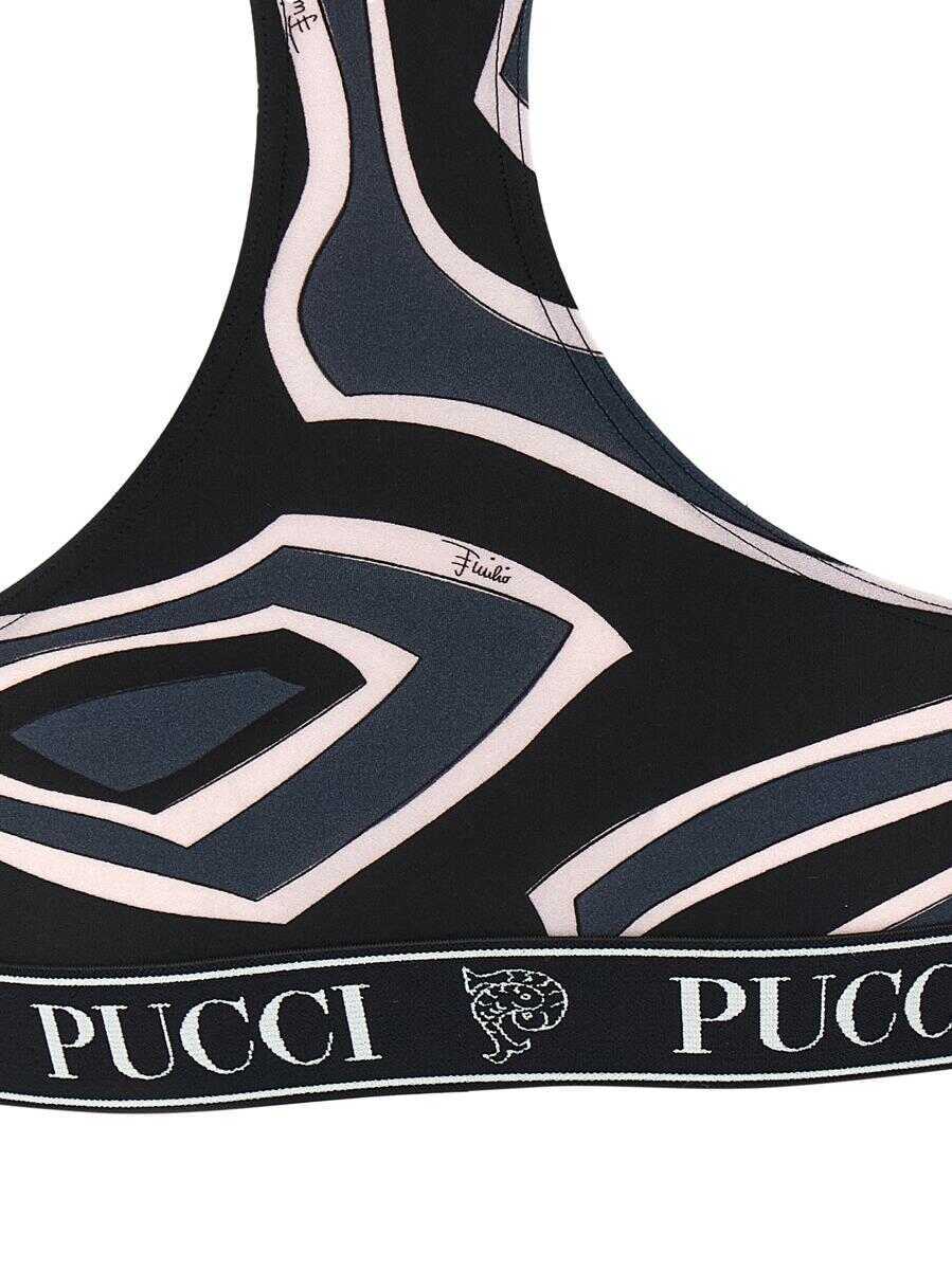 Topuri PUCCI Pucci Labirinto Sports Top Black Femei (BM 19083660) 4