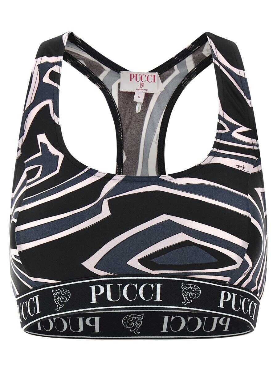 Topuri PUCCI Pucci Labirinto Sports Top Black Femei (BM 19083660) 1