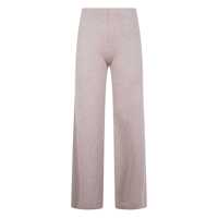 Pantaloni casual D.Exterior Chalk-Colored Knitted Trousers Femei