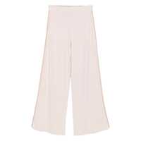 Pantaloni casual D.Exterior Cream Wide-Leg Trousers Femei