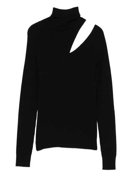 Pulovere D.EXTERIOR D.Exterior Black Long-Sleeve Sweater  Featuring Cut-Out Shoulder Black Femei (BM 19083828) 2