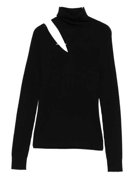 Pulovere D.EXTERIOR D.Exterior Black Long-Sleeve Sweater  Featuring Cut-Out Shoulder Black Femei (BM 19083828) 1