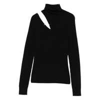Pulovere D.Exterior Black Long-Sleeve Sweater  Featuring Cut-Out Shoulder Femei
