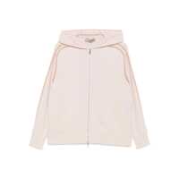 Bluze de trening D.Exterior Cream Zip-Up Hoodie Femei