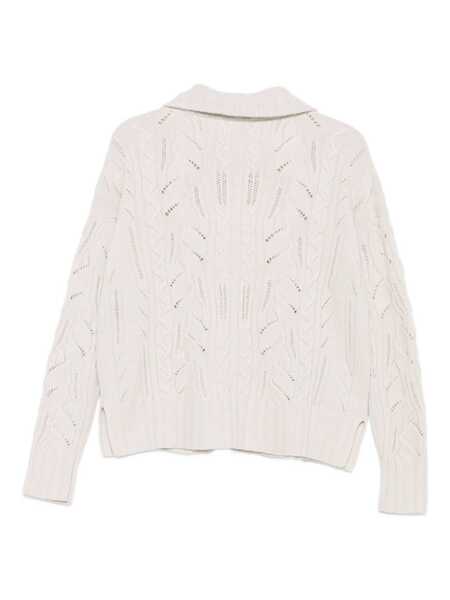 Pulovere D.EXTERIOR D.Exterior Off-White Long-Sleeve Cable-Knit Sweater WHITE Femei (BM 19083870) 2