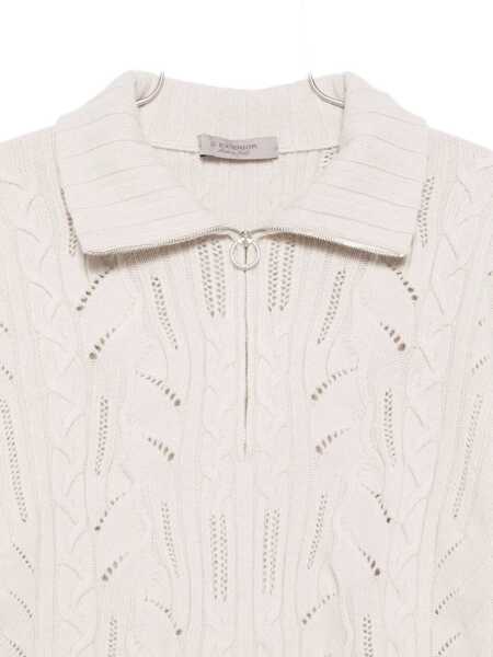 Pulovere D.EXTERIOR D.Exterior Off-White Long-Sleeve Cable-Knit Sweater WHITE Femei (BM 19083870) 3