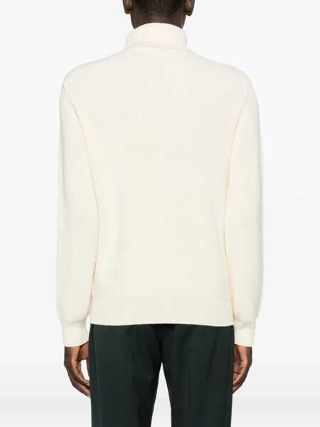 Pulovere Sebago Sebago Ivory Wool Turtleneck Sweater WHITE Barbati (BM 19084011) 4