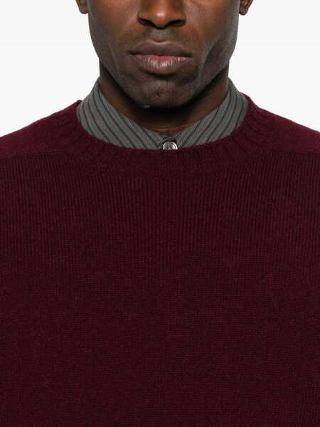Pulovere Sebago Sebago Burgundy Crew Neck Sweater RED Barbati (BM 19084059) 5