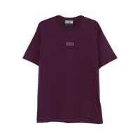 Tricouri Versace Jeans Couture Cotton T-Shirt In Burgundy Barbati