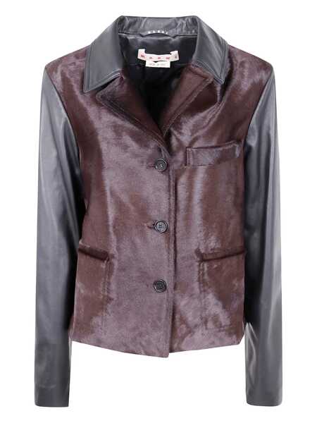 Geci Marni Marni Calfskin Jacket BROWN Femei (BM 19084392) 1
