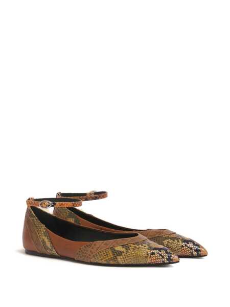 Sneakers Marni Marni Pointed-Toe Ballet Flats With Ankle Strap BROWN Femei (BM 19084395) 2
