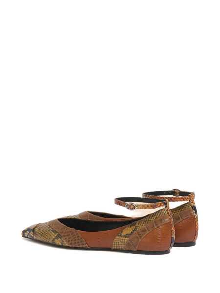 Sneakers Marni Marni Pointed-Toe Ballet Flats With Ankle Strap BROWN Femei (BM 19084395) 3