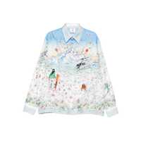 Tricouri Casablanca Long-Sleeved Graphic Print T-Shirt Femei