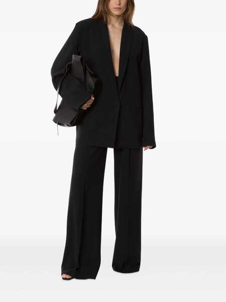 Pantaloni casual Alberta Ferretti Alberta Ferretti High-Waisted Wide-Leg Trousers With Pleats Black Femei (BM 19084569) 2