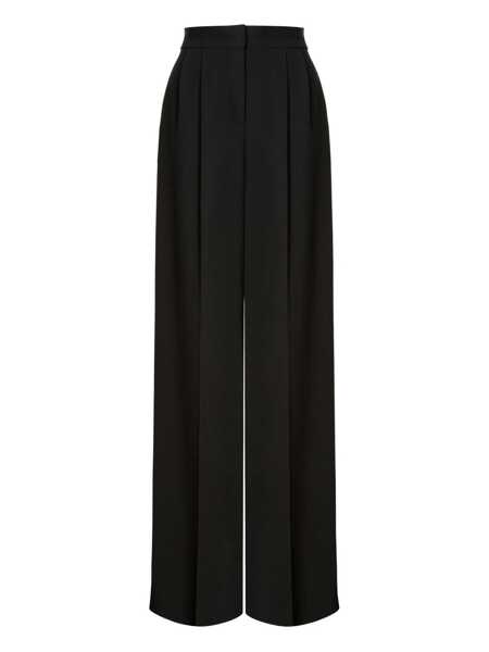 Pantaloni casual Alberta Ferretti Alberta Ferretti High-Waisted Wide-Leg Trousers With Pleats Black Femei (BM 19084569) 1