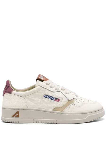 Sneakers AUTRY Autry Medalist Low Marshmallow And Burgundy Leather Sneakers WHITE Femei (BM 19084764) 1