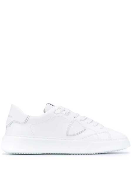 Sneakers Philippe Model Philippe Model White Temple Sneakers In Calf Leather WHITE Barbati (BM 19084944) 1