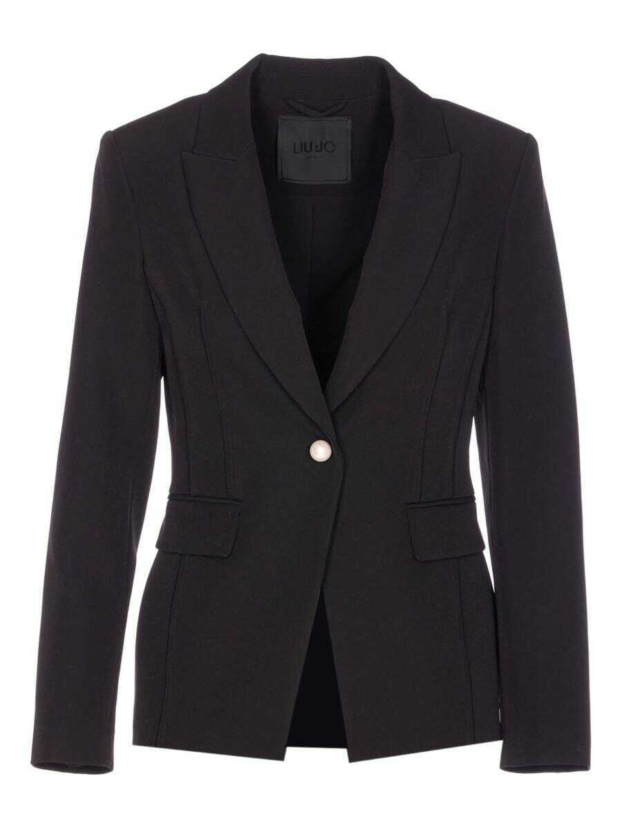 Sacouri Liu Jo Liu Jo Single-Breasted Blazer Black Femei (BM 19085082) 1