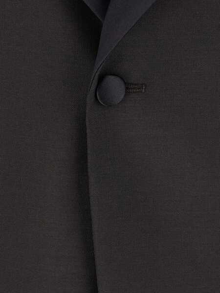 Geci Emporio Armani Brown Single-Breasted Jacket With Shawl Revers In Wool Blend Man BROWN Barbati (BM 19085385) 3