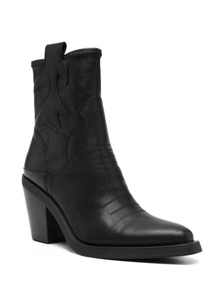 Bocanci ASH Ash Texan Heeled Ankle Boots Black Femei (BM 19085409) 2