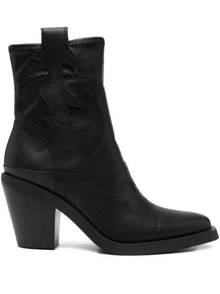Bocanci ASH Ash Texan Heeled Ankle Boots Black Femei (BM 19085409) 1