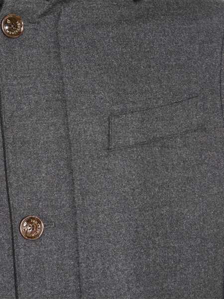 Paltoane MONTECORE Montecore Grey Wool Coat LAVA GREY Barbati (BM 19085454) 4